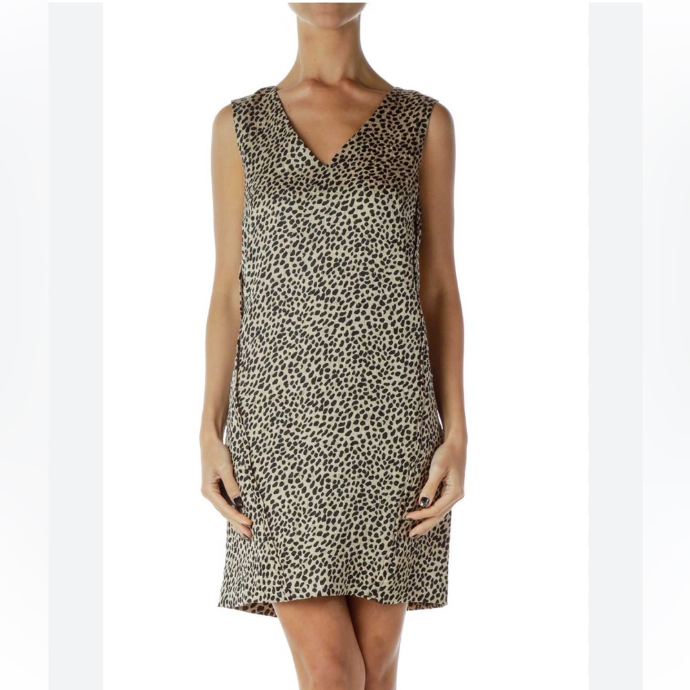 Ann Taylor Black and Cream Mini Dress